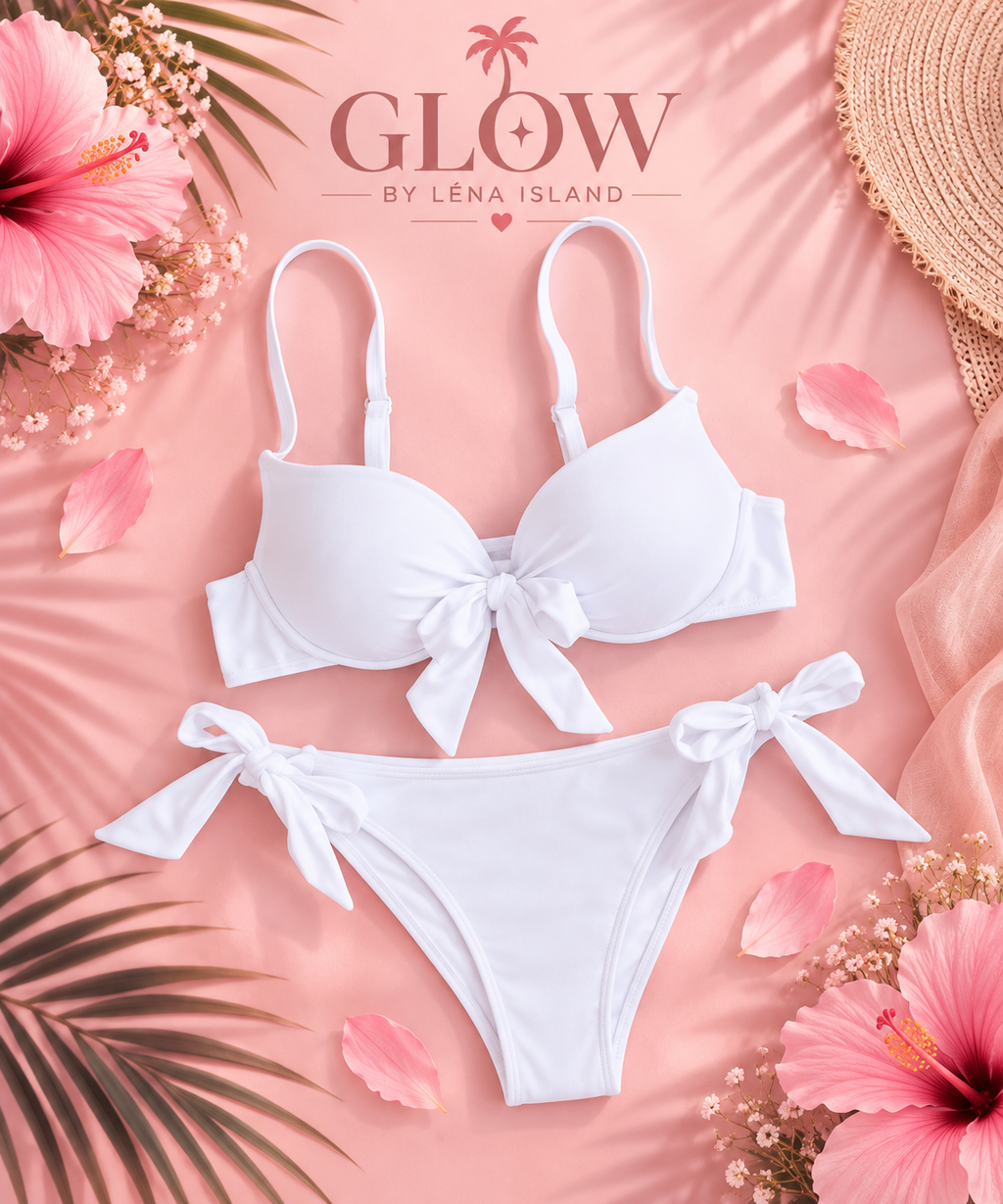 🦋 Bikini 2 Pièces Push-Up Noué – Sexy & Élégant 💕🌴