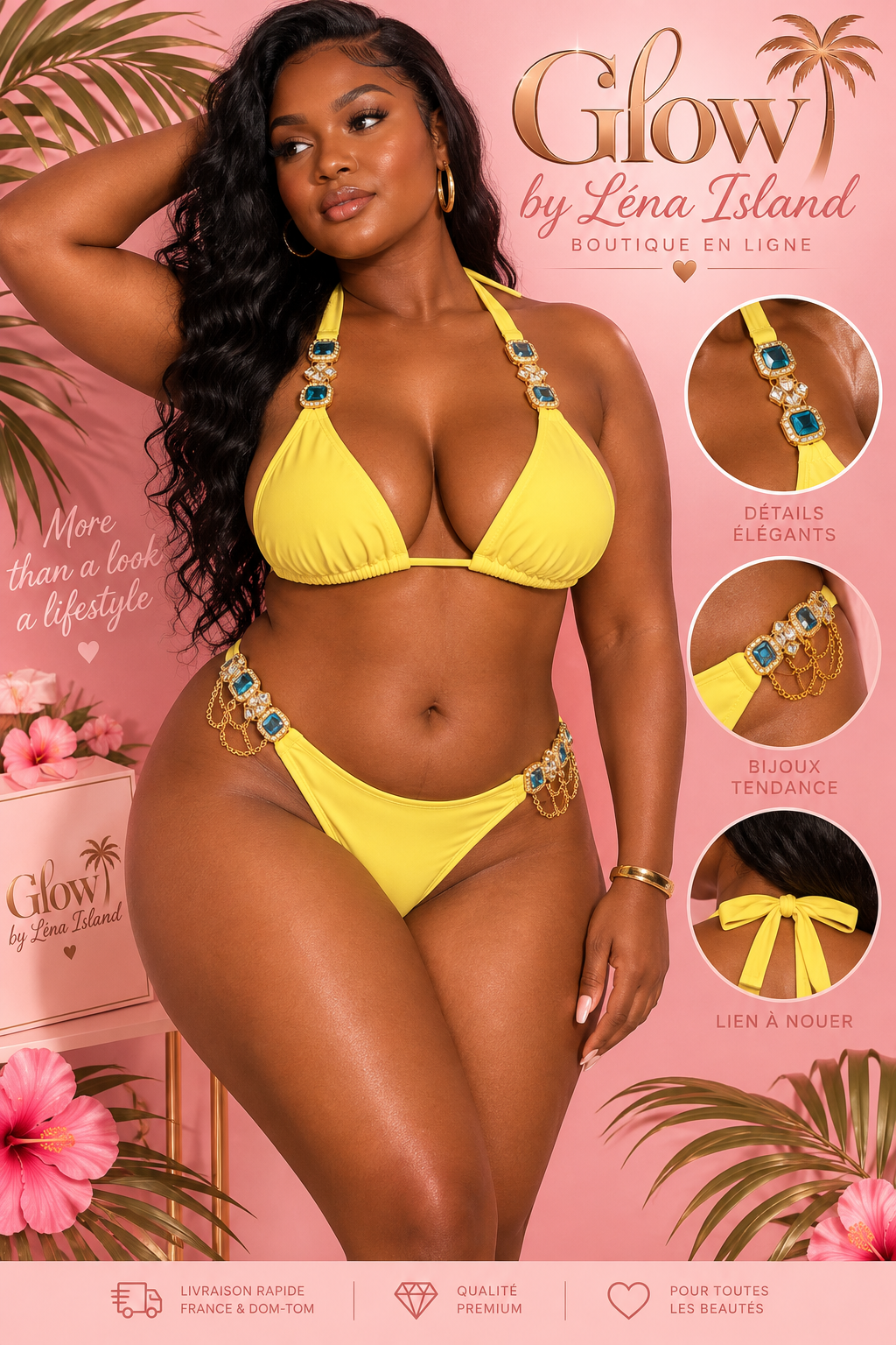 💎 Bikini 2 Pièces Chaînes & Strass ✨