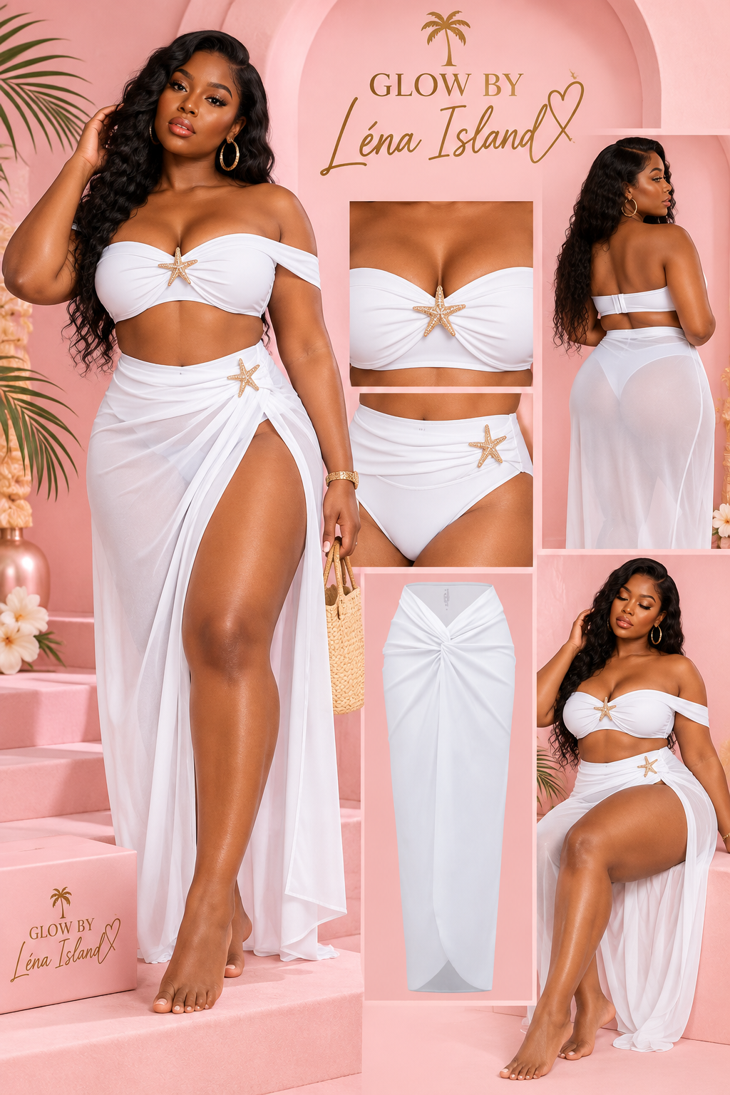 🌸✨ Bikini 3 Pièces « Starfish » – Élégance & Glamour ✨🌸