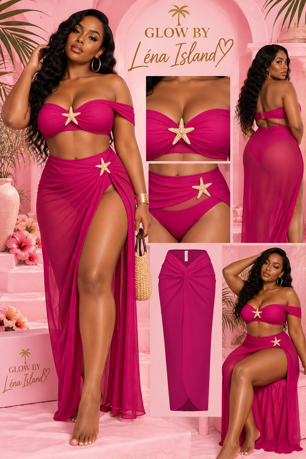 🌸✨ Bikini 3 Pièces « Starfish » – Élégance & Glamour ✨🌸