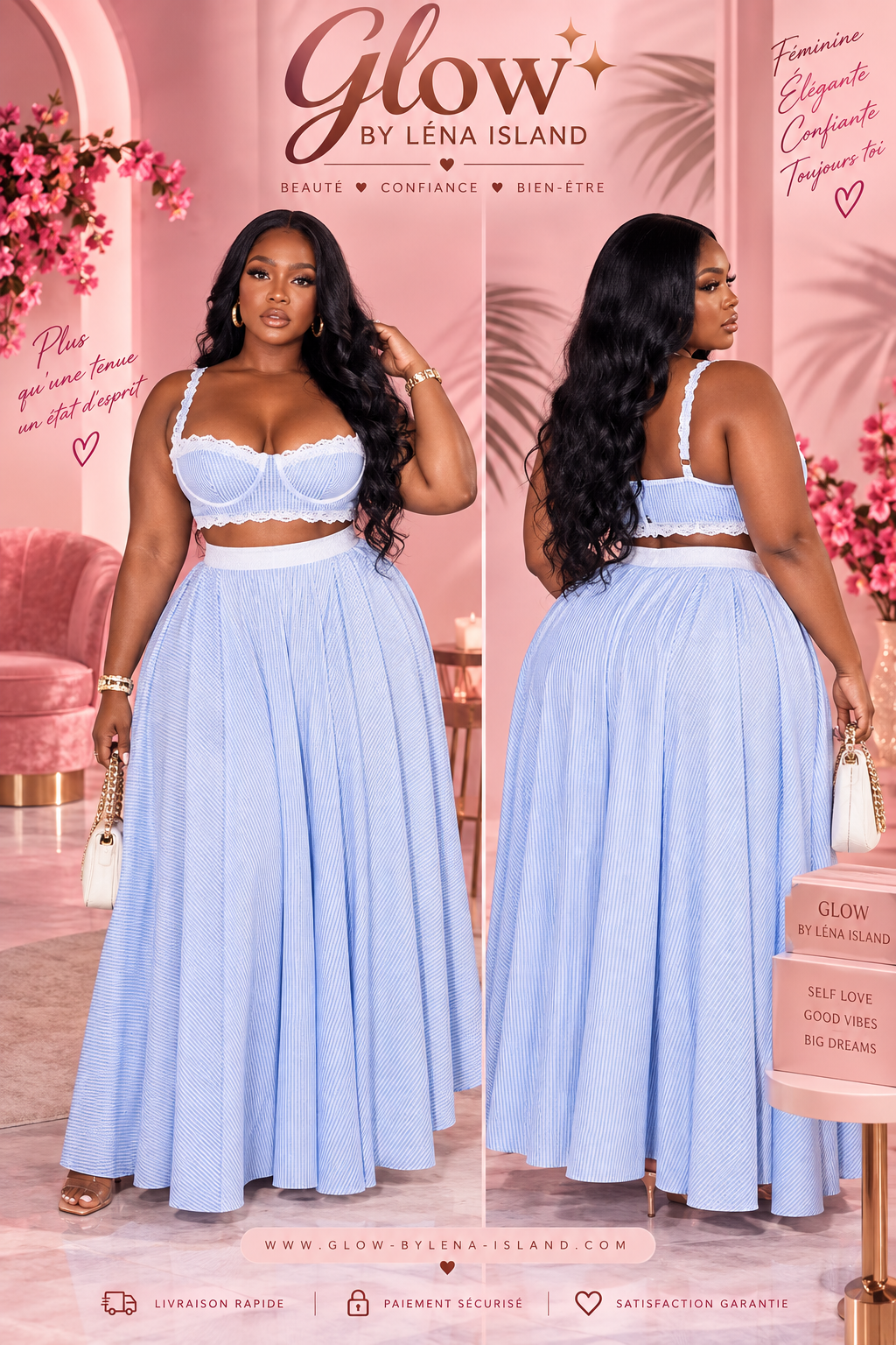 💎 Ensemble 2 Pièces « Élégance Bleue » 💎