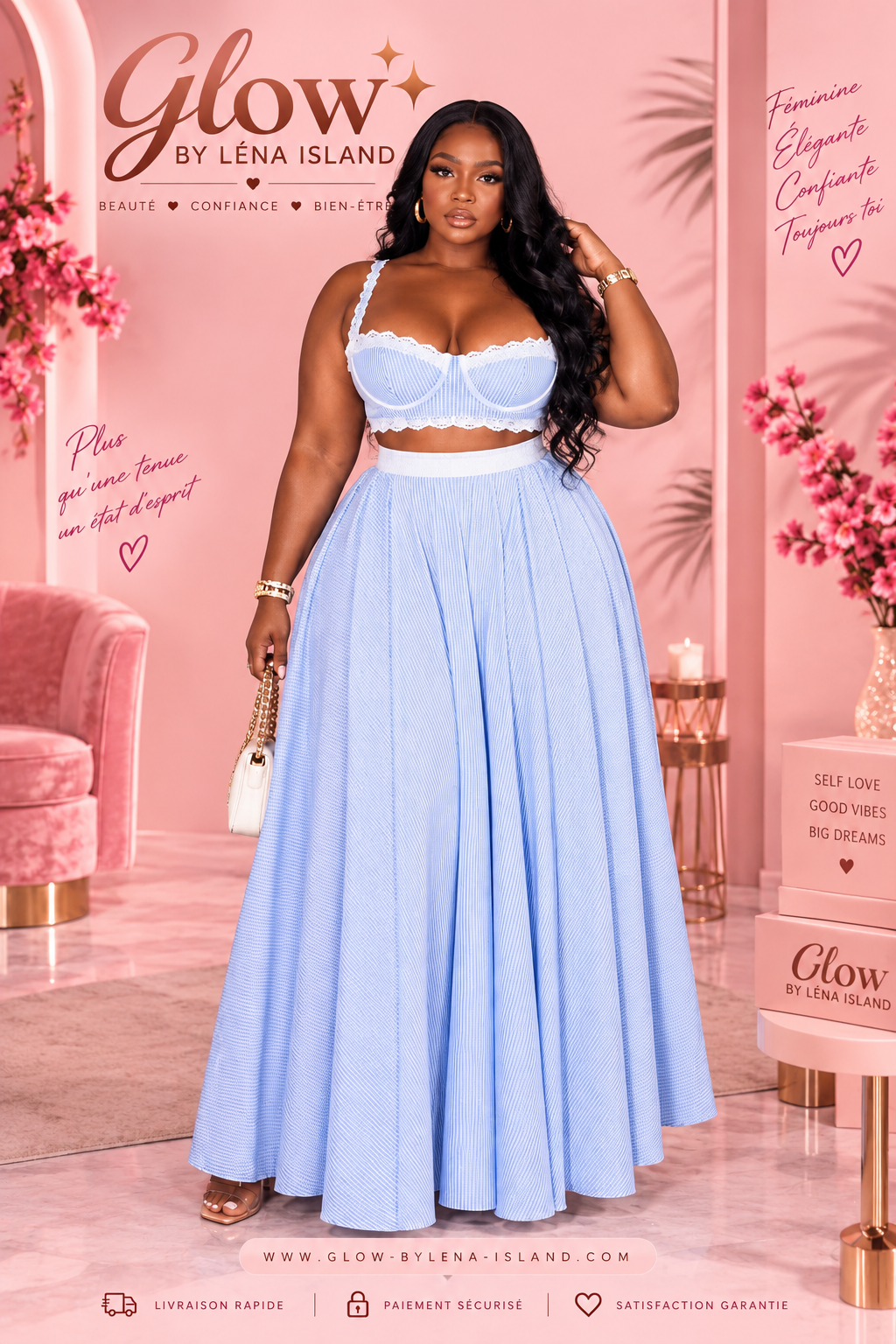 💎 Ensemble 2 Pièces « Élégance Bleue » 💎