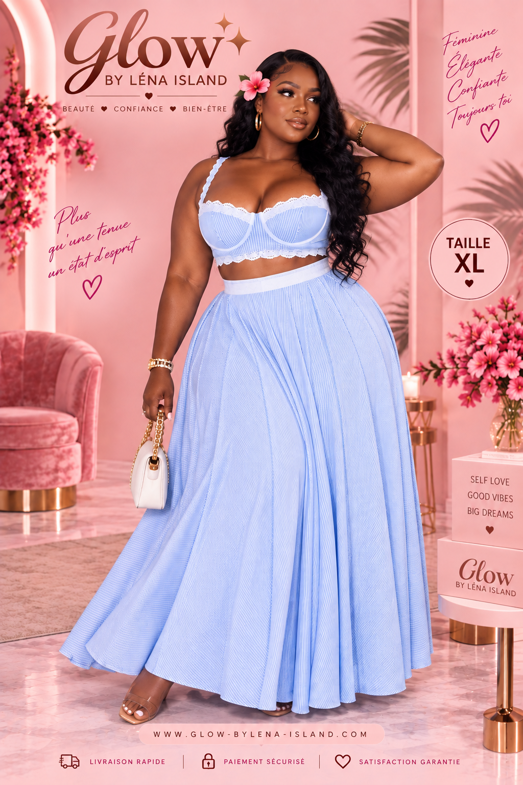 💎 Ensemble 2 Pièces « Élégance Bleue » 💎