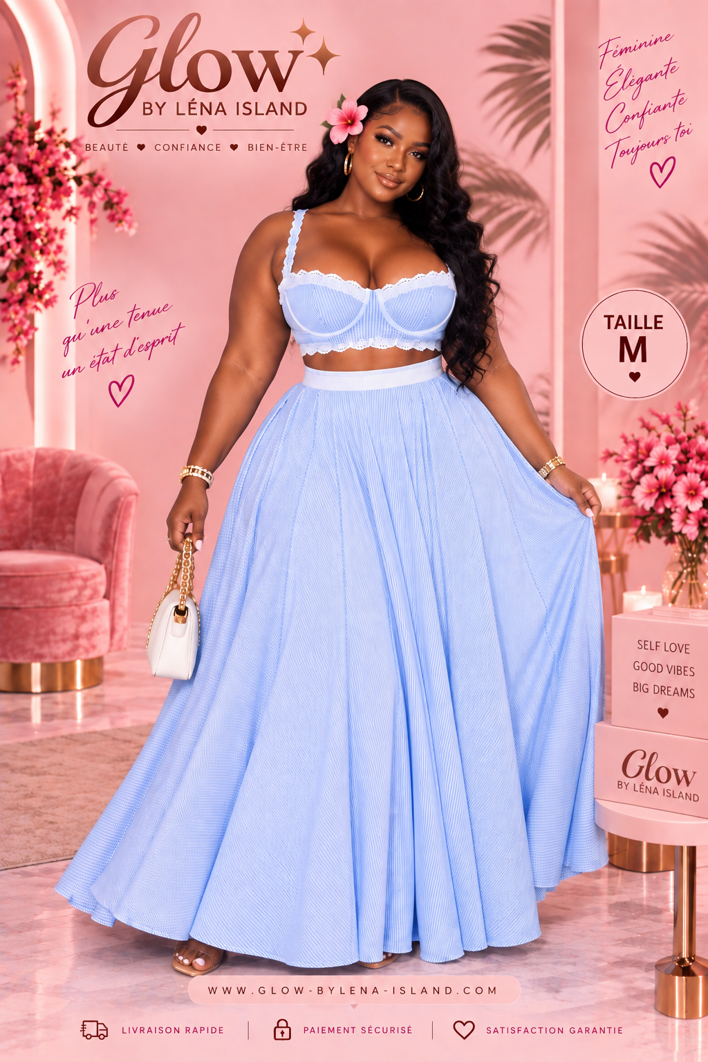 💎 Ensemble 2 Pièces « Élégance Bleue » 💎