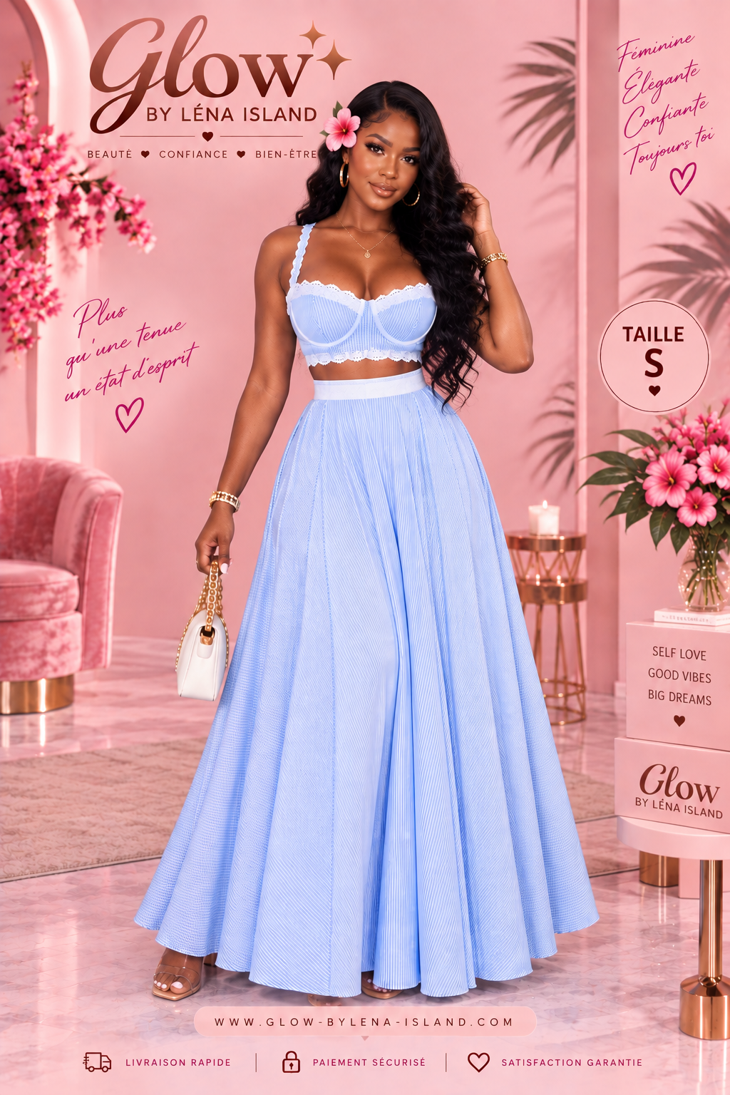 💎 Ensemble 2 Pièces « Élégance Bleue » 💎