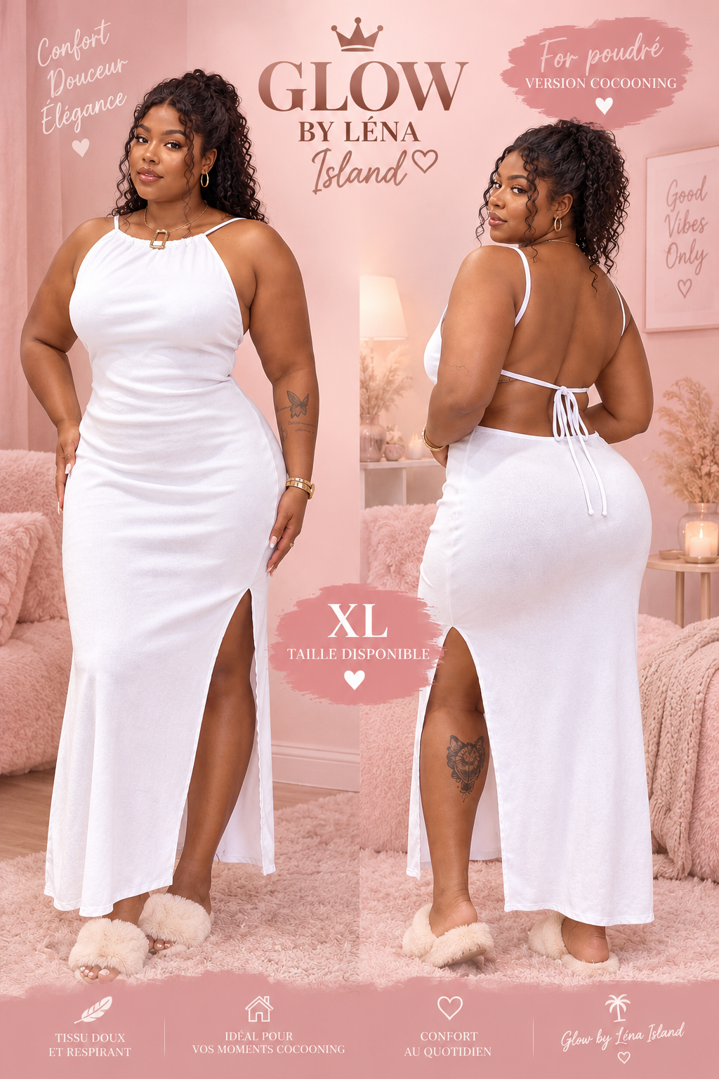 ✨ ROBE LONGUE DOS NU ❤️🤍 | Élégance & Séduction 🌸