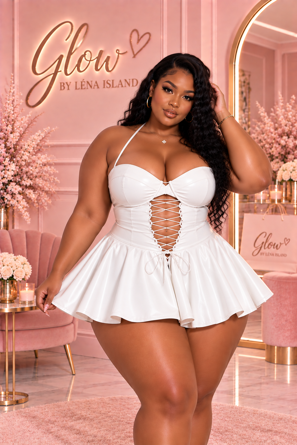 🖤 Robe Corset en Simili Cuir – Élégance & Glamour ✨