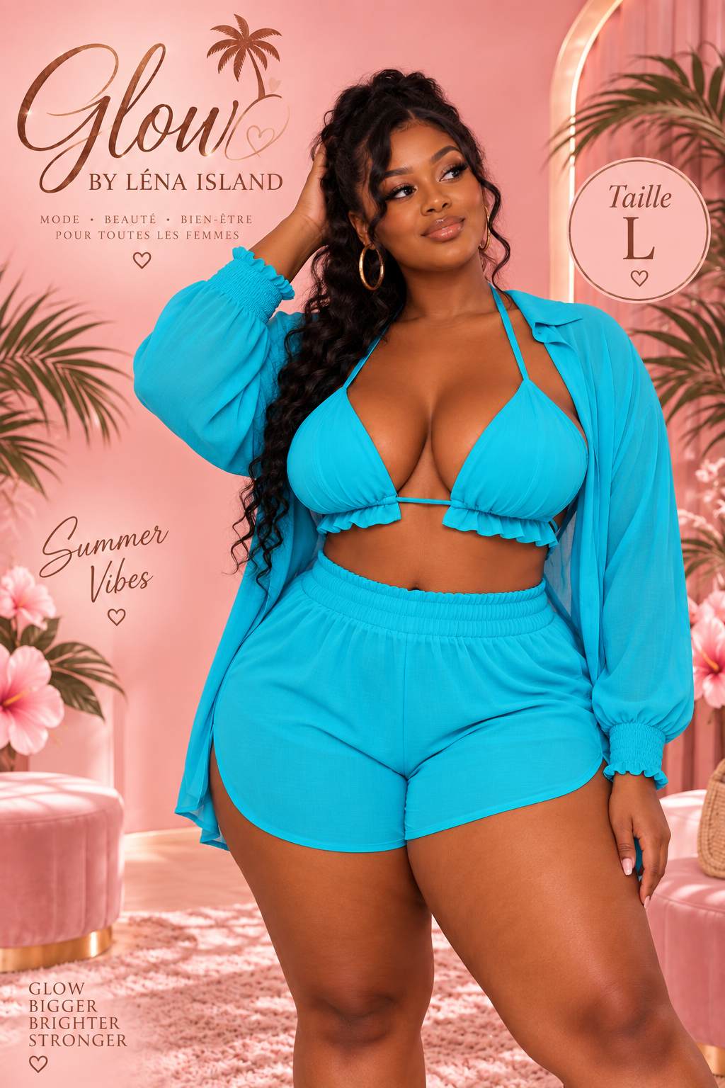 🌸 Ensemble 3 Pièces « Summer Glow » ✨