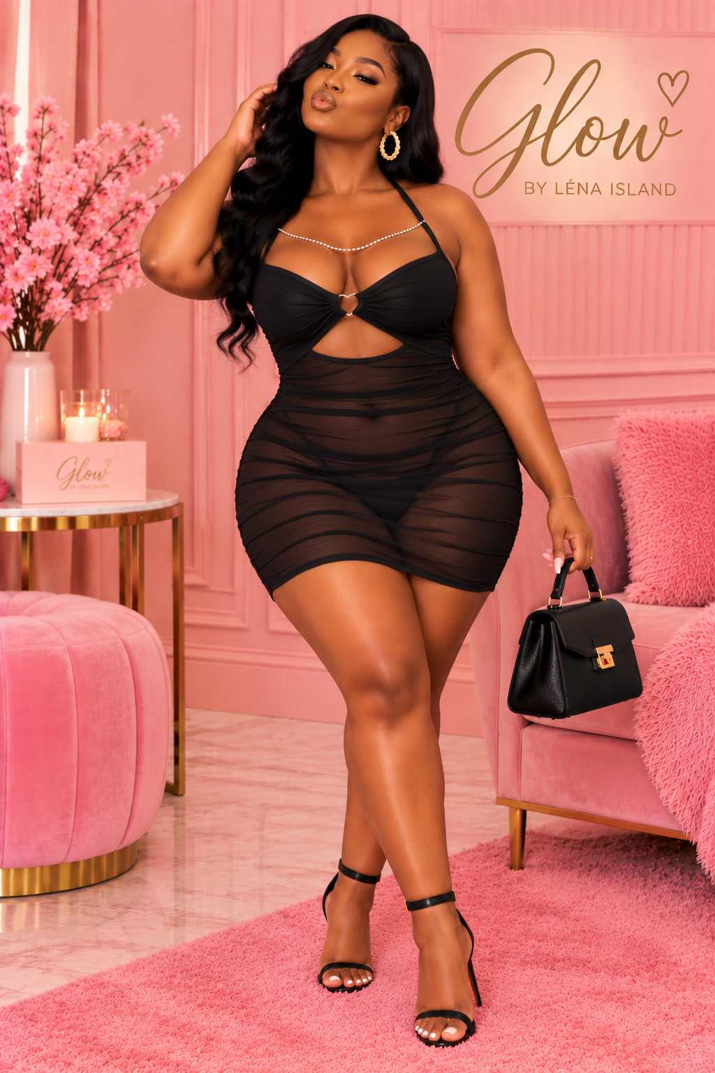 🌸 Nuisette Satinée Papillon – Élégance & Confort