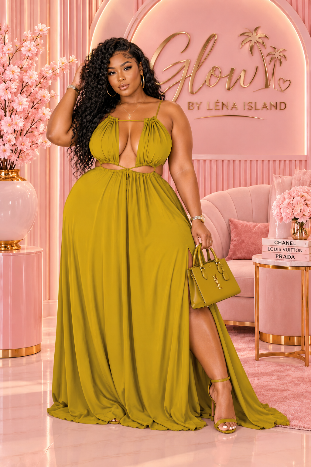 Robe Longue d’Été Glamour – Dos Nu & Laçage Ajustable | Glow by Léna Island 💕