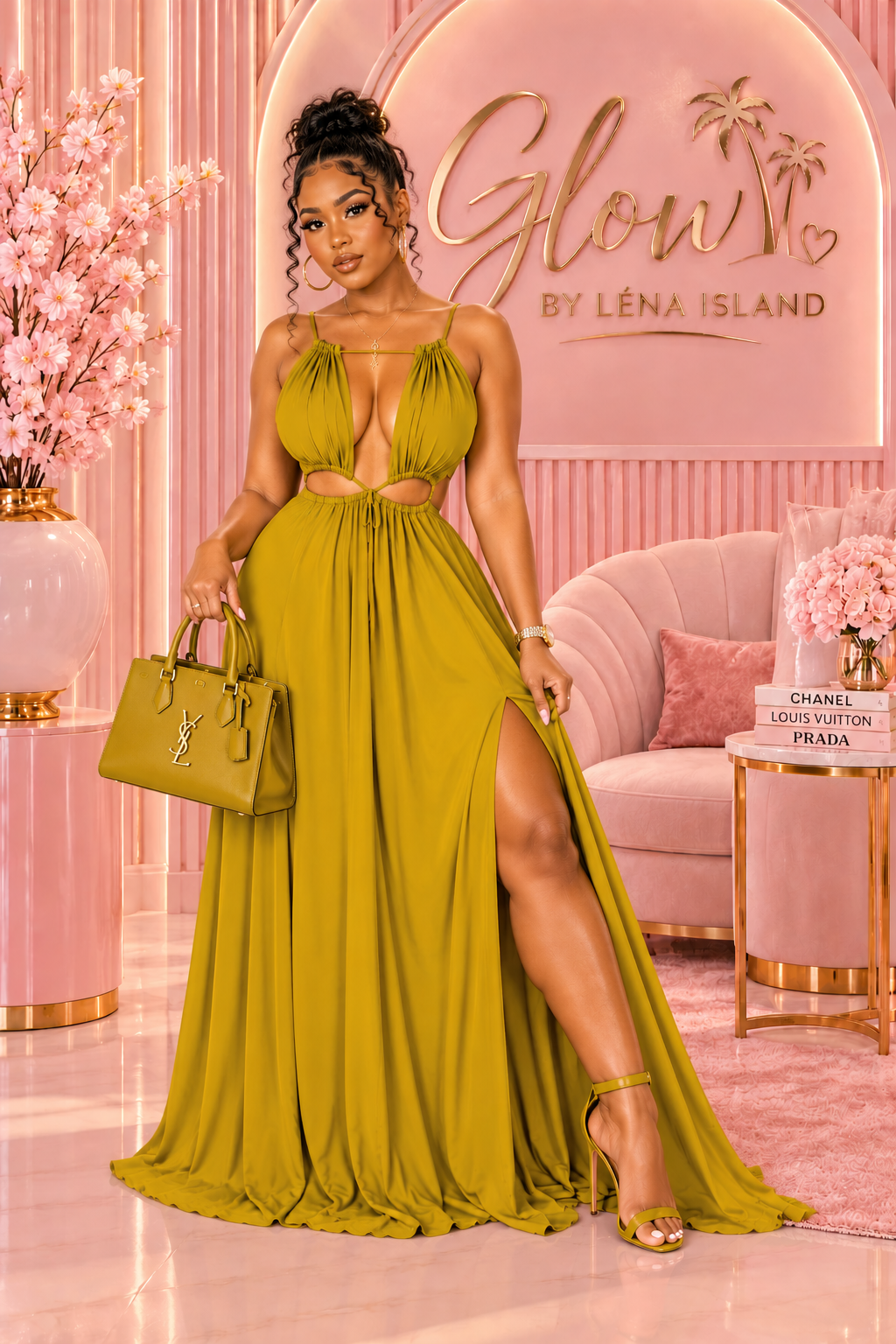 Robe Longue d’Été Glamour – Dos Nu & Laçage Ajustable | Glow by Léna Island 💕