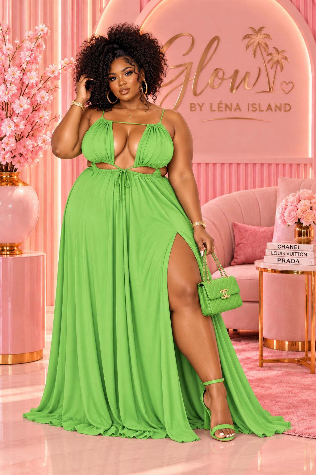 Robe Longue d’Été Glamour – Dos Nu & Laçage Ajustable | Glow by Léna Island 💕