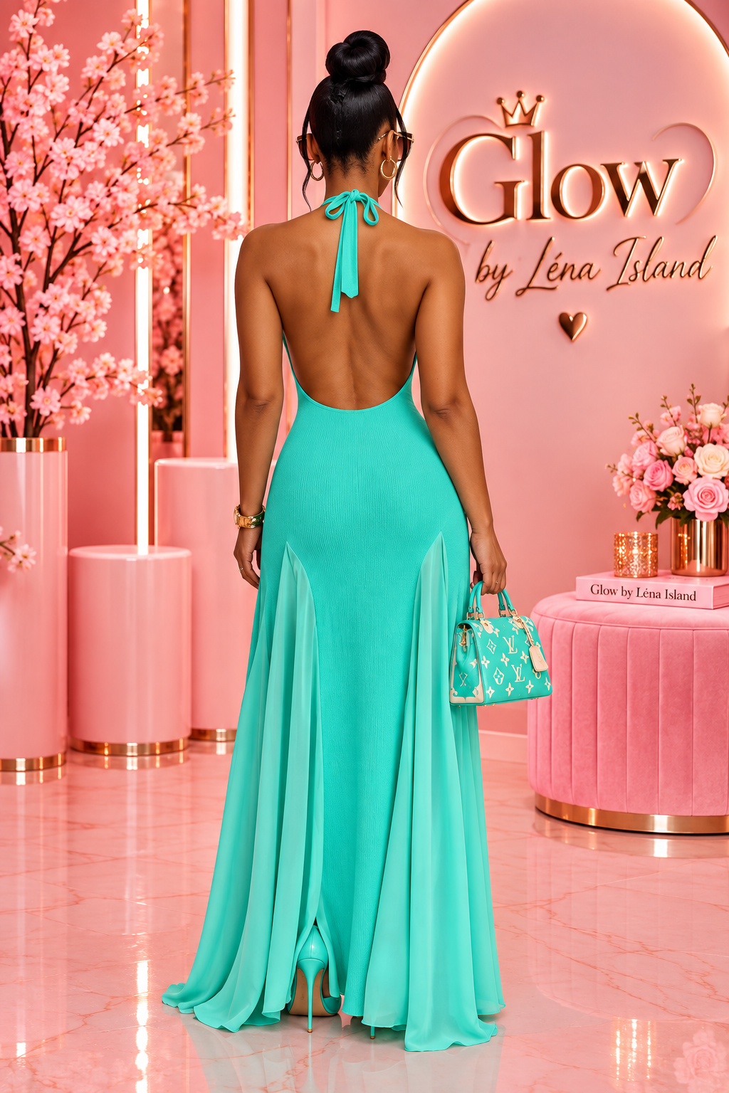 ✨ Robe Maxi Dos Nu Ouvert – Élégance & Glamour ✨