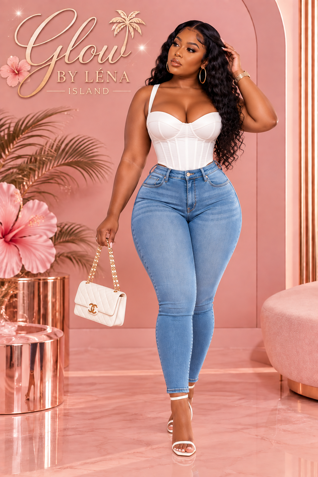 👖 Jean Sculptant Taille Haute « Peach Butt » 🍑✨
