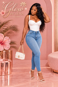 👖 Jean Sculptant Taille Haute « Peach Butt » 🍑✨