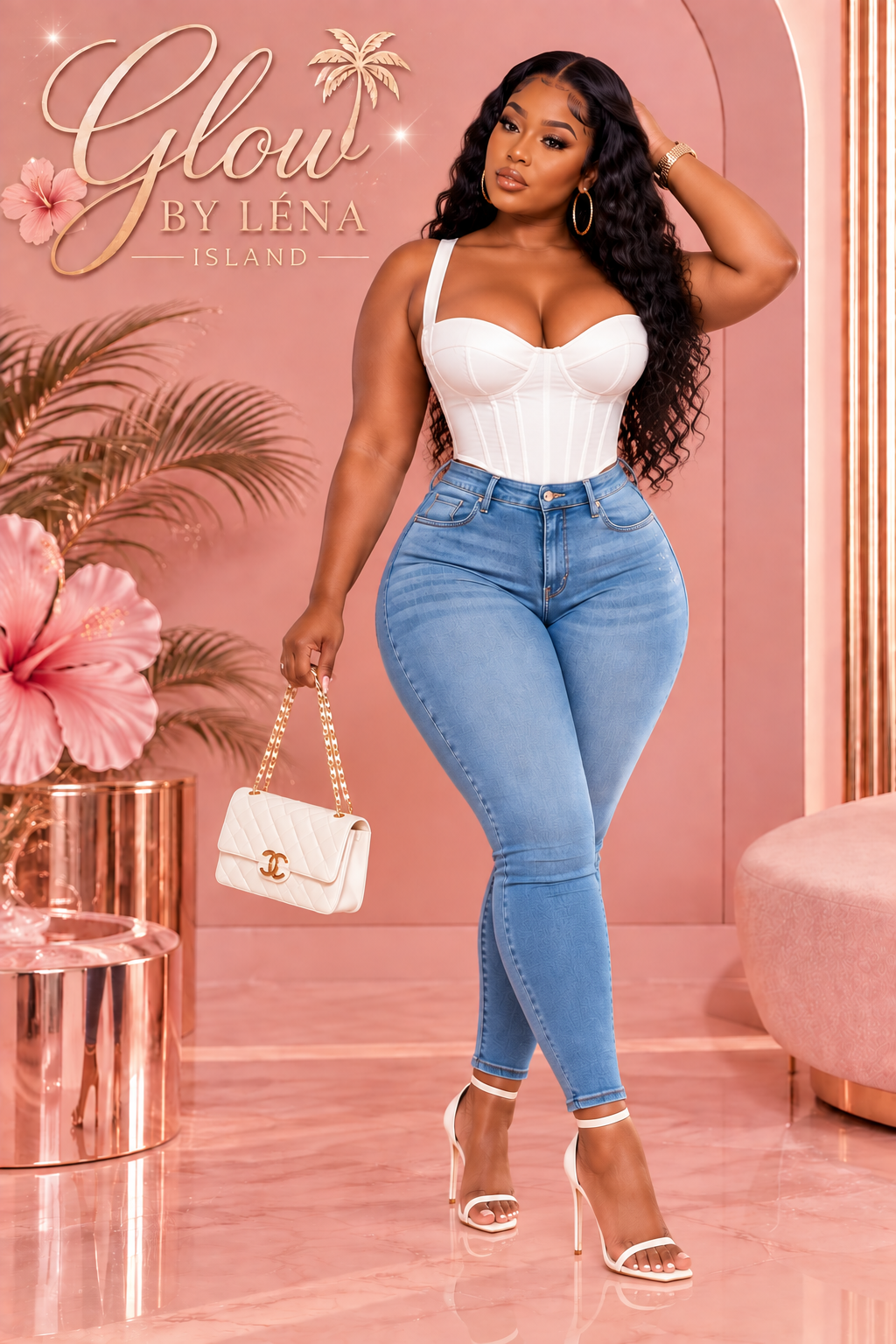 👖 Jean Sculptant Taille Haute « Peach Butt » 🍑✨