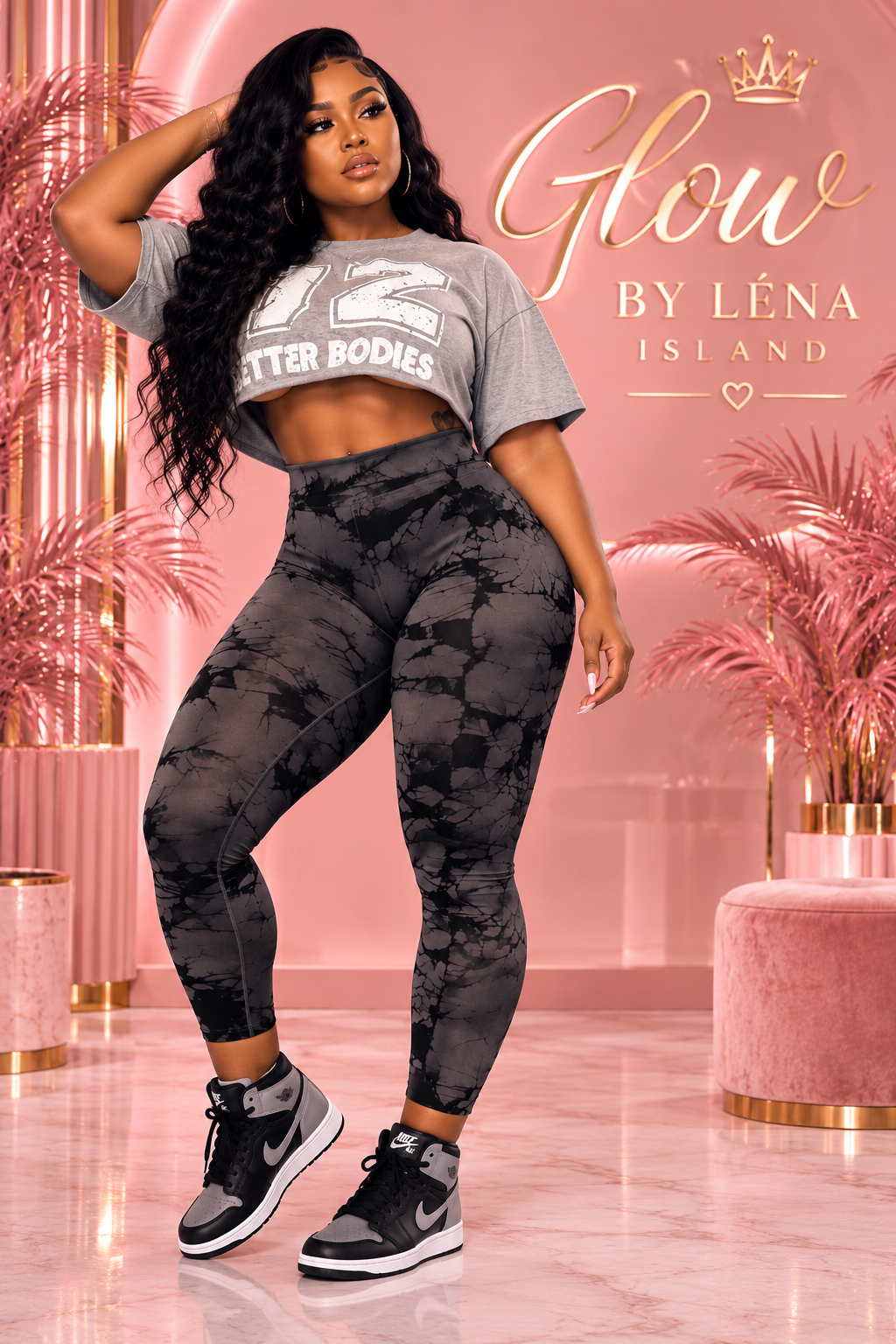 💙 Legging Push-Up Tie-Dye – Effet Scrunch & Sculptant