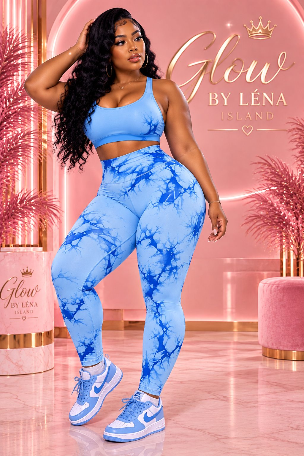 💙 Legging Push-Up Tie-Dye – Effet Scrunch & Sculptant