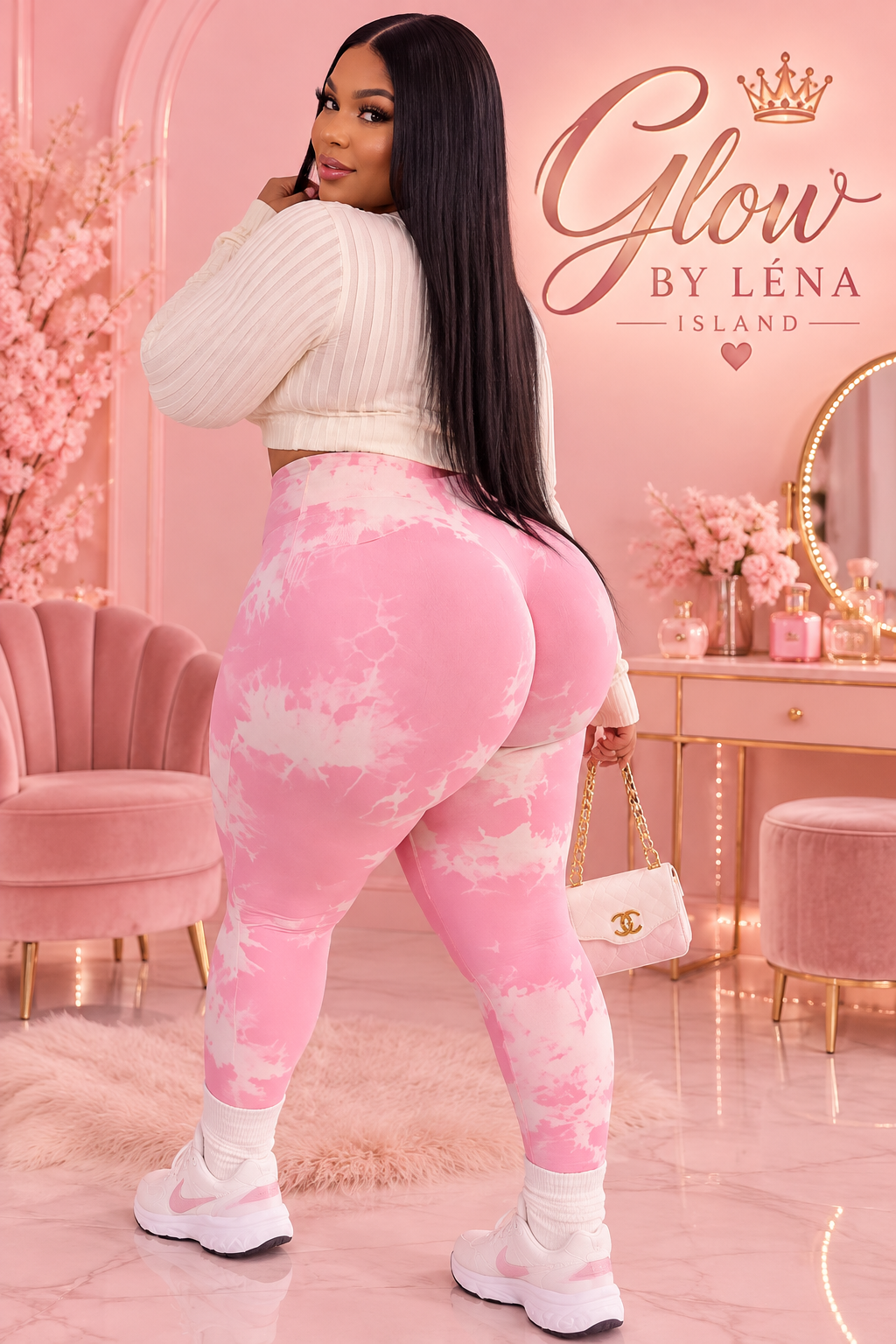 💕 Legging Scrunch Seamless Taille Haute – Rose