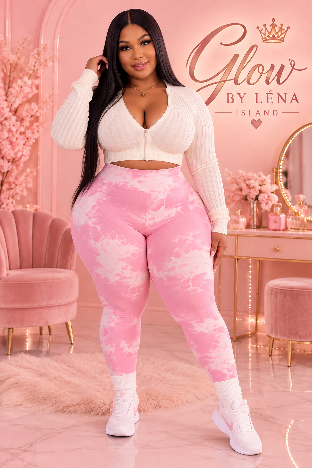💕 Legging Scrunch Seamless Taille Haute – Rose