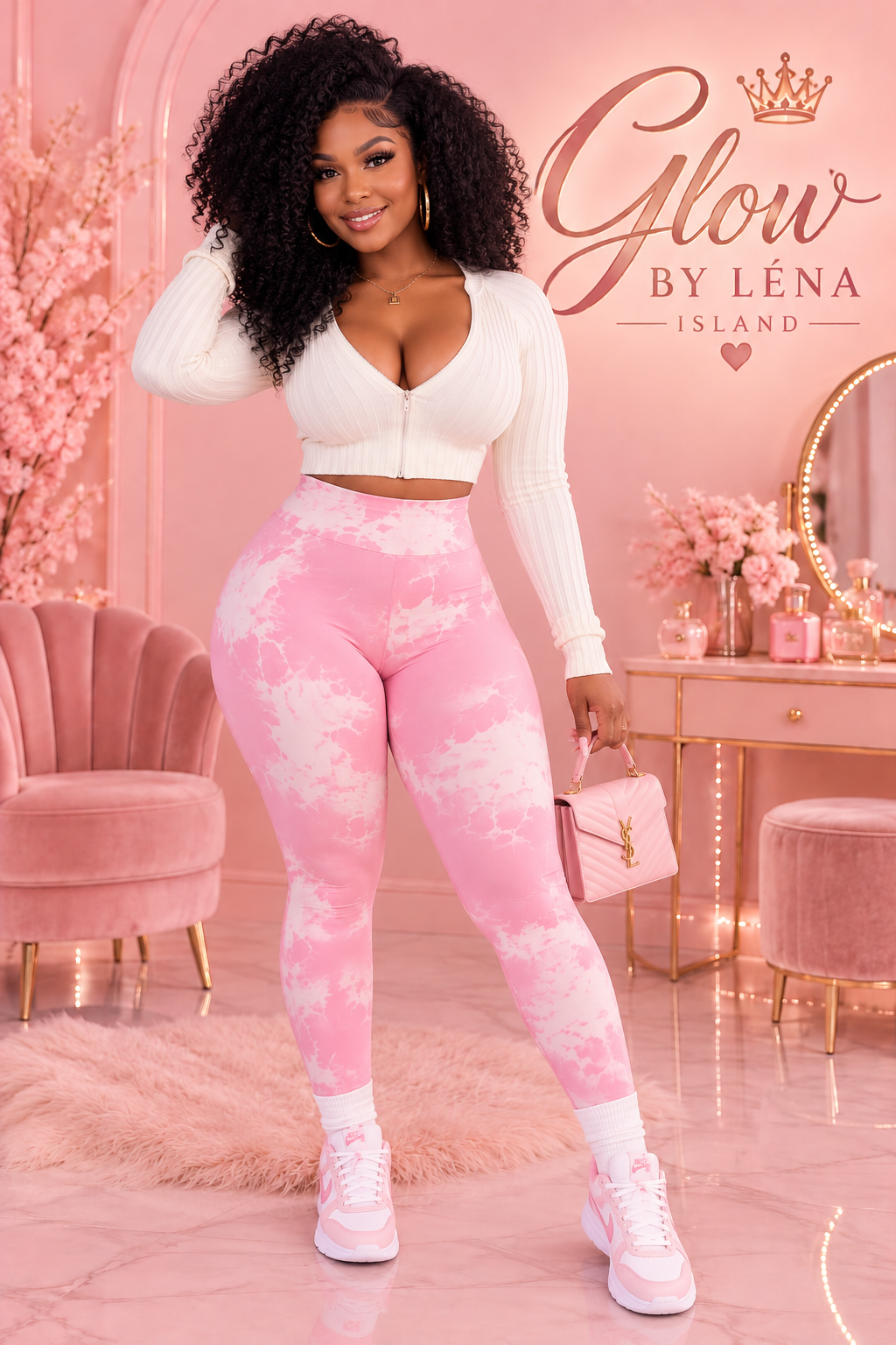 💕 Legging Scrunch Seamless Taille Haute – Rose