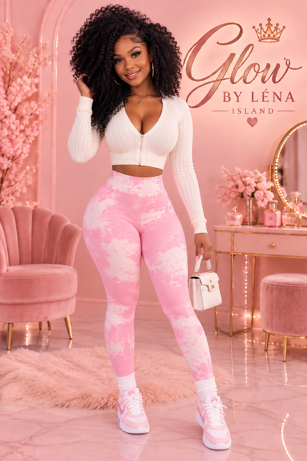 💕 Legging Scrunch Seamless Taille Haute – Rose