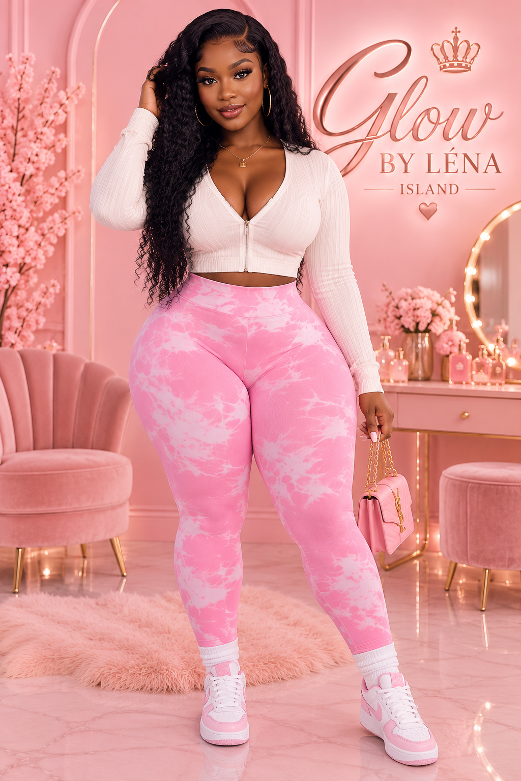 💕 Legging Scrunch Seamless Taille Haute – Rose