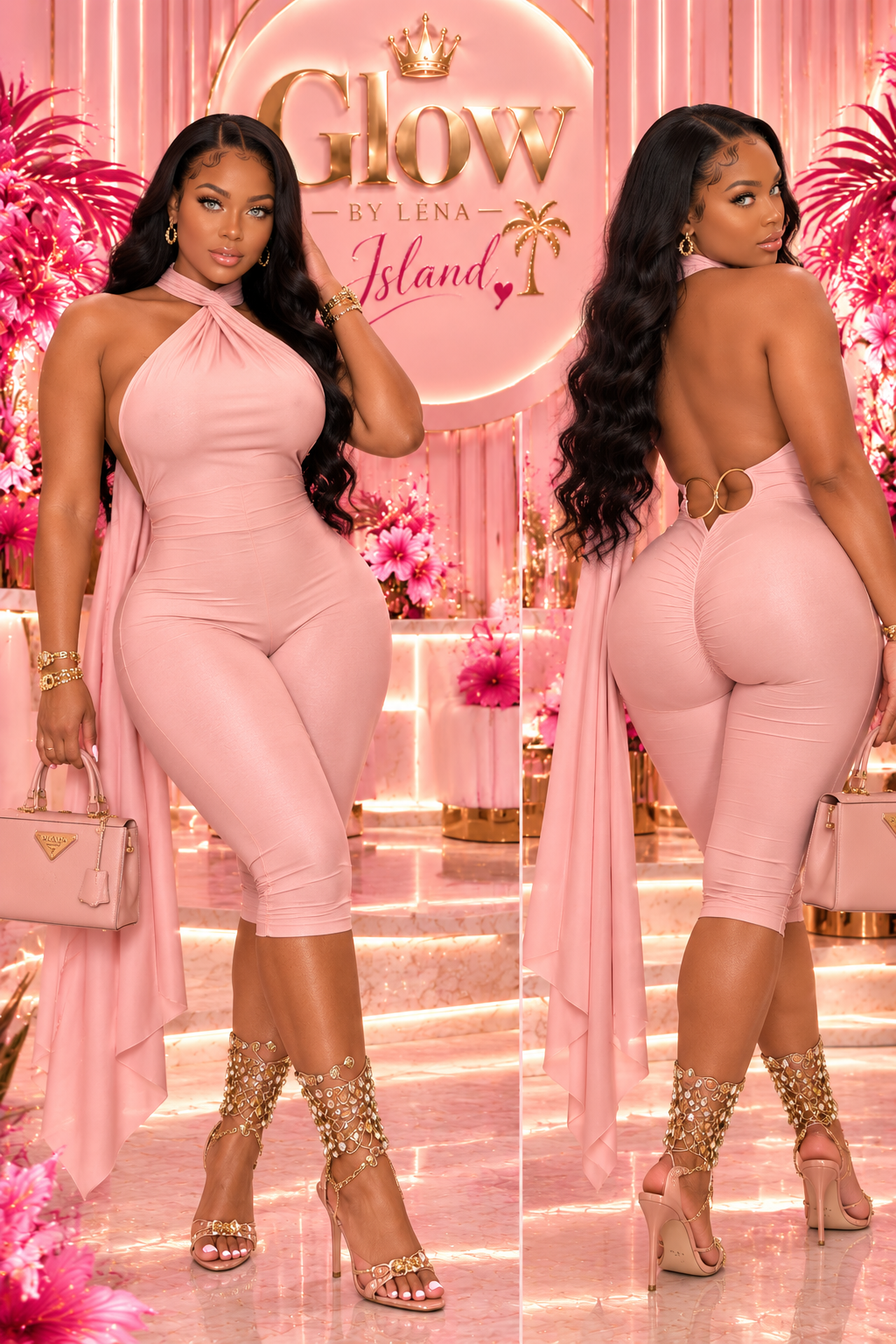 💖 Combinaison Capri Dos Nu – Sexy & Tendance ✨