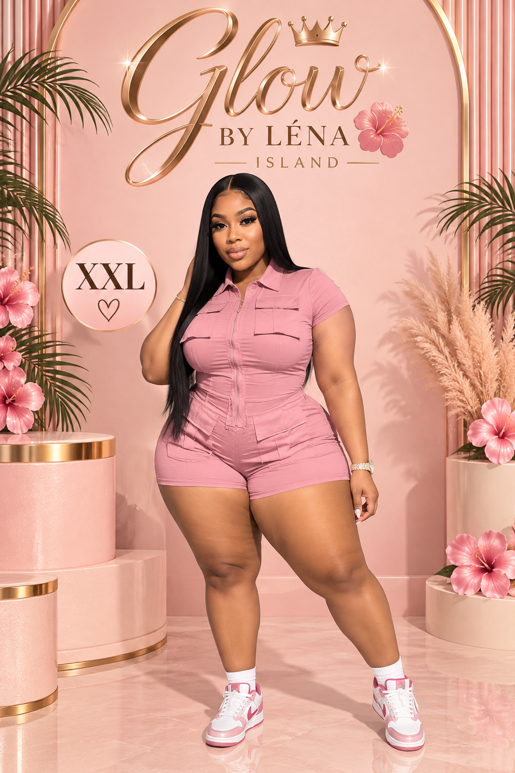 💕 Combinaison Short Zippée Femme – Style Chic & Décontracté ✨