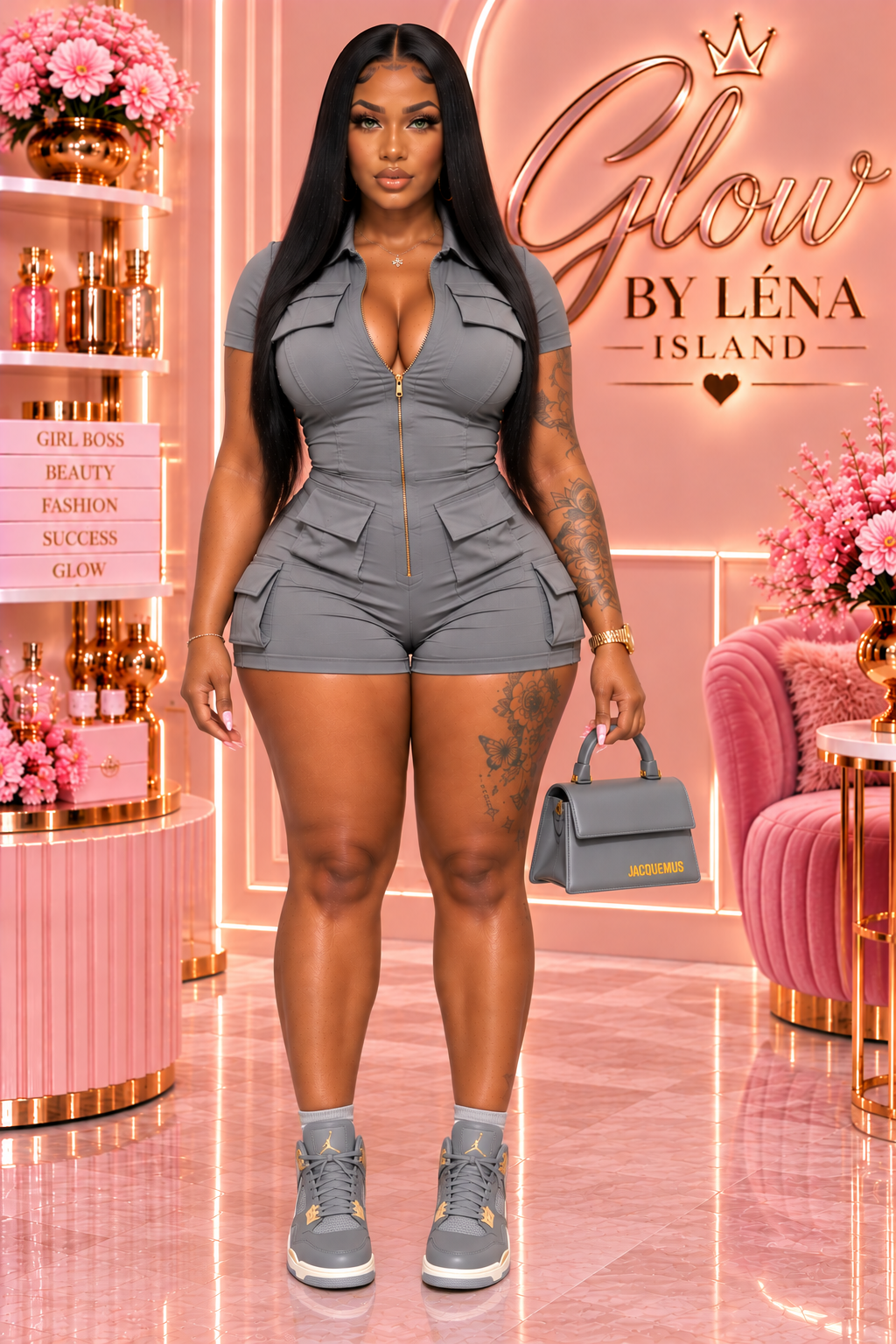 💕 Combinaison Short Zippée Femme – Style Chic & Décontracté ✨