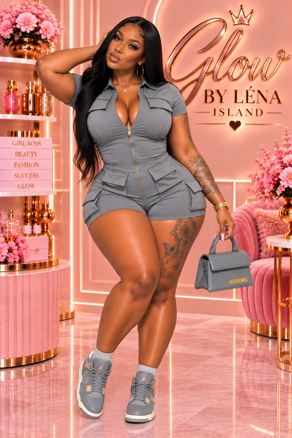 💕 Combinaison Short Zippée Femme – Style Chic & Décontracté ✨