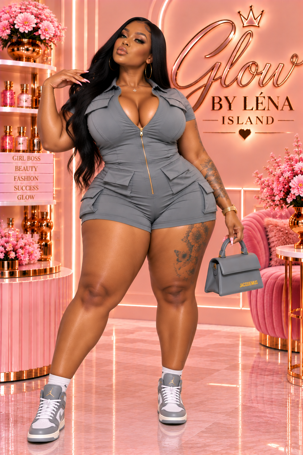 💕 Combinaison Short Zippée Femme – Style Chic & Décontracté ✨