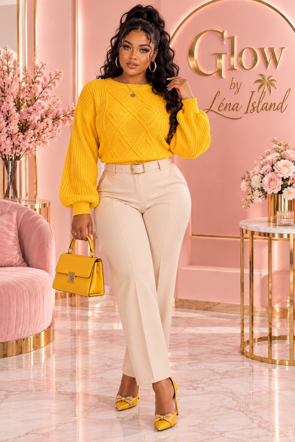 🍂 Pull Femme en Maille – Chic & Douillet 💛✨