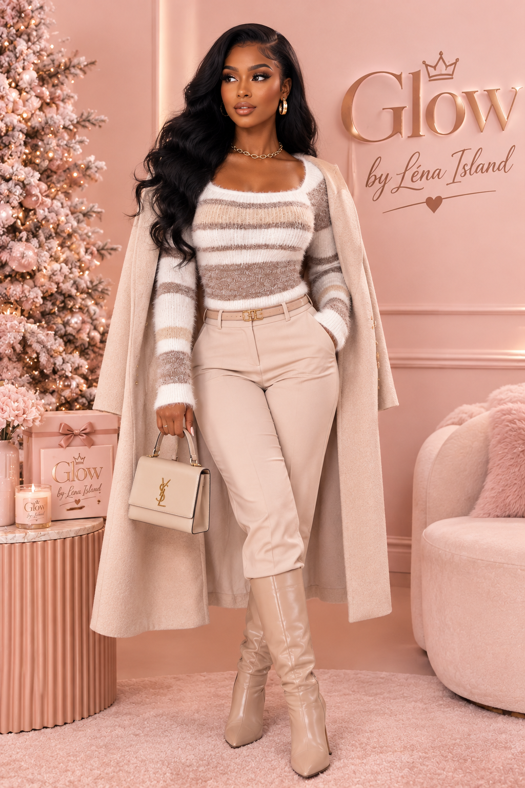 💕 Pull Femme Rayé à Col Carré – Chic & Tendance 🧶✨