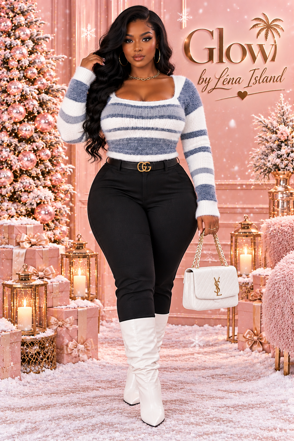 💕 Pull Femme Rayé à Col Carré – Chic & Tendance 🧶✨
