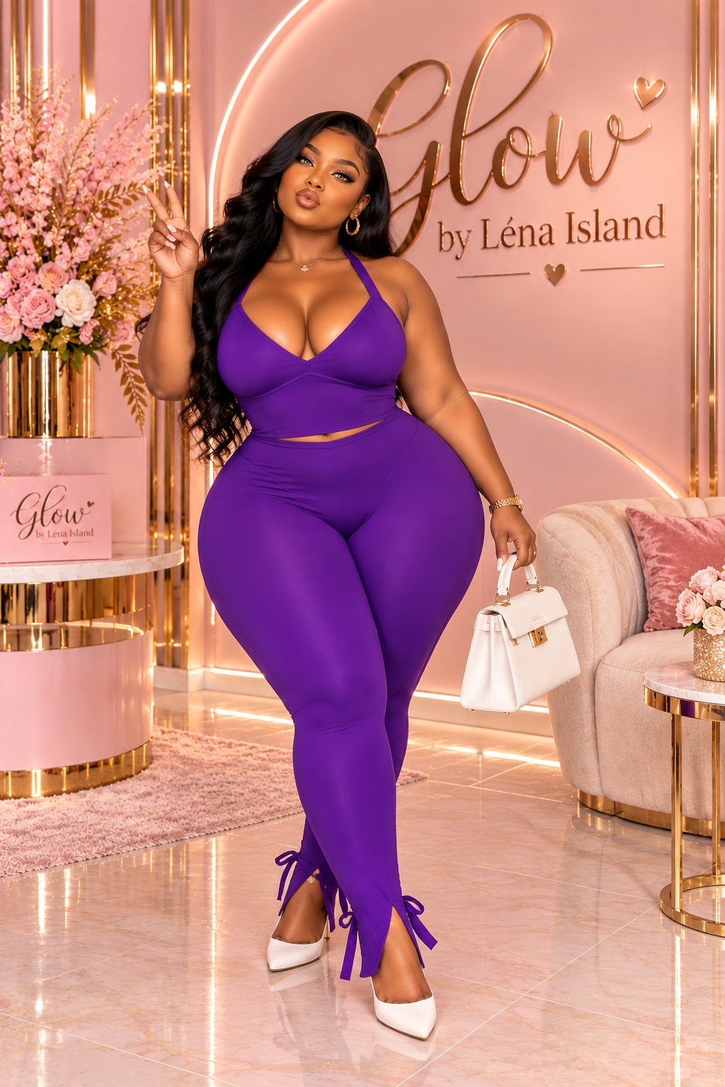 ✨Ensemble 2 Pièces Femme – Top Dos Nu & Legging Sculptant 💖🔥
