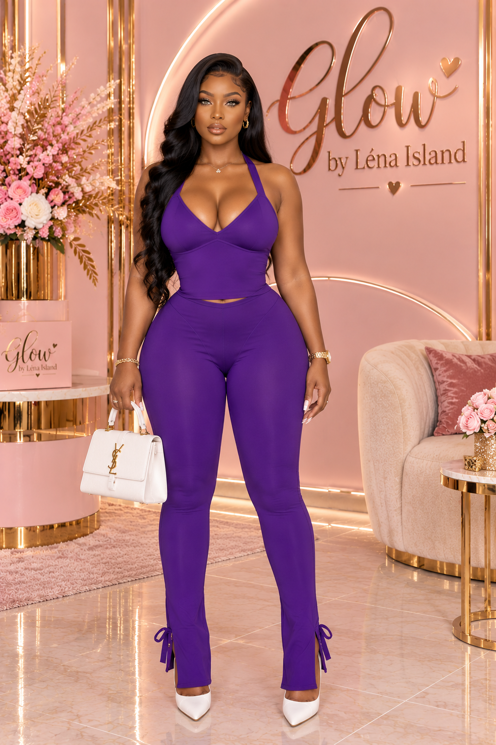 ✨Ensemble 2 Pièces Femme – Top Dos Nu & Legging Sculptant 💖🔥