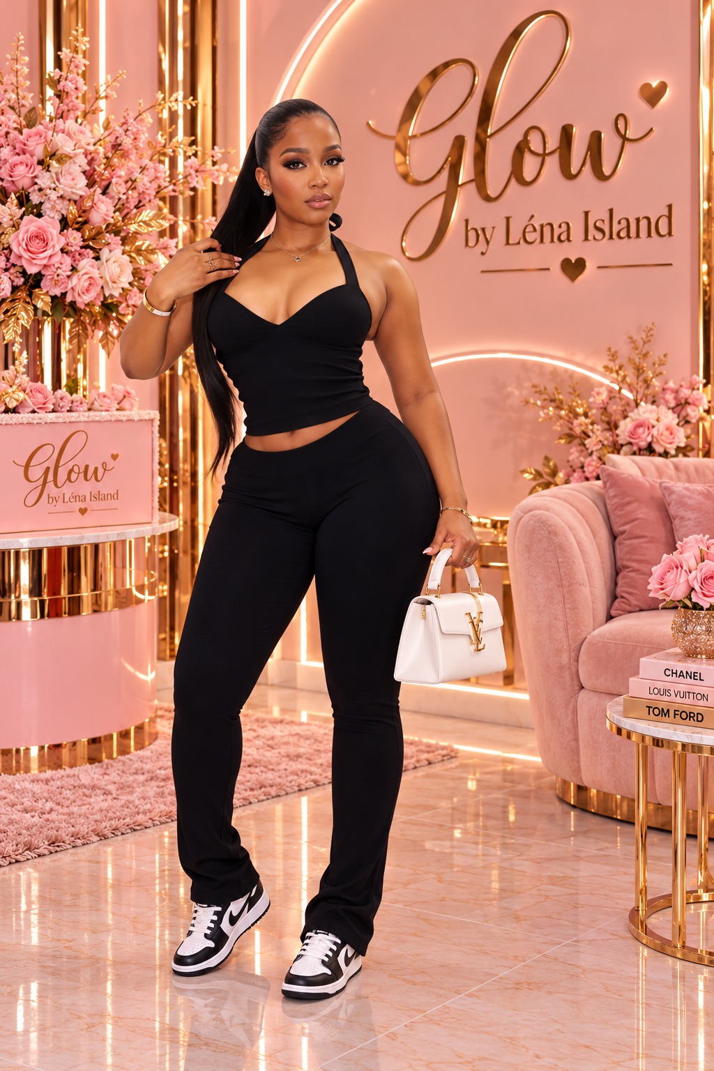 ✨Ensemble 2 Pièces Femme – Top Dos Nu & Legging Sculptant 💖🔥