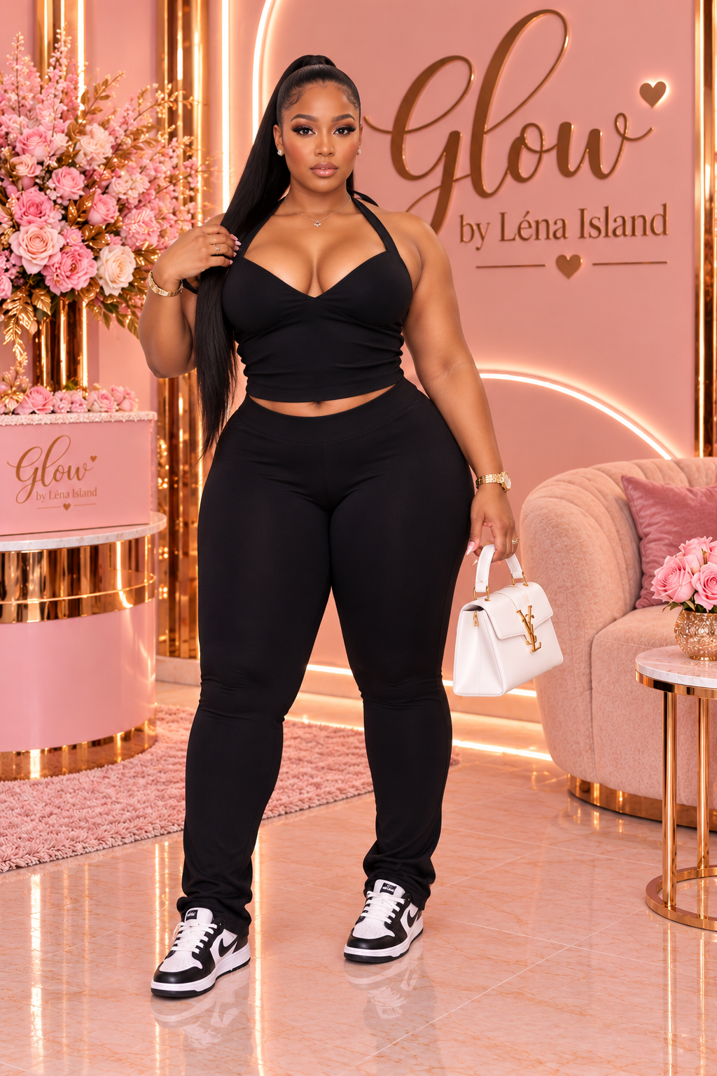 ✨Ensemble 2 Pièces Femme – Top Dos Nu & Legging Sculptant 💖🔥