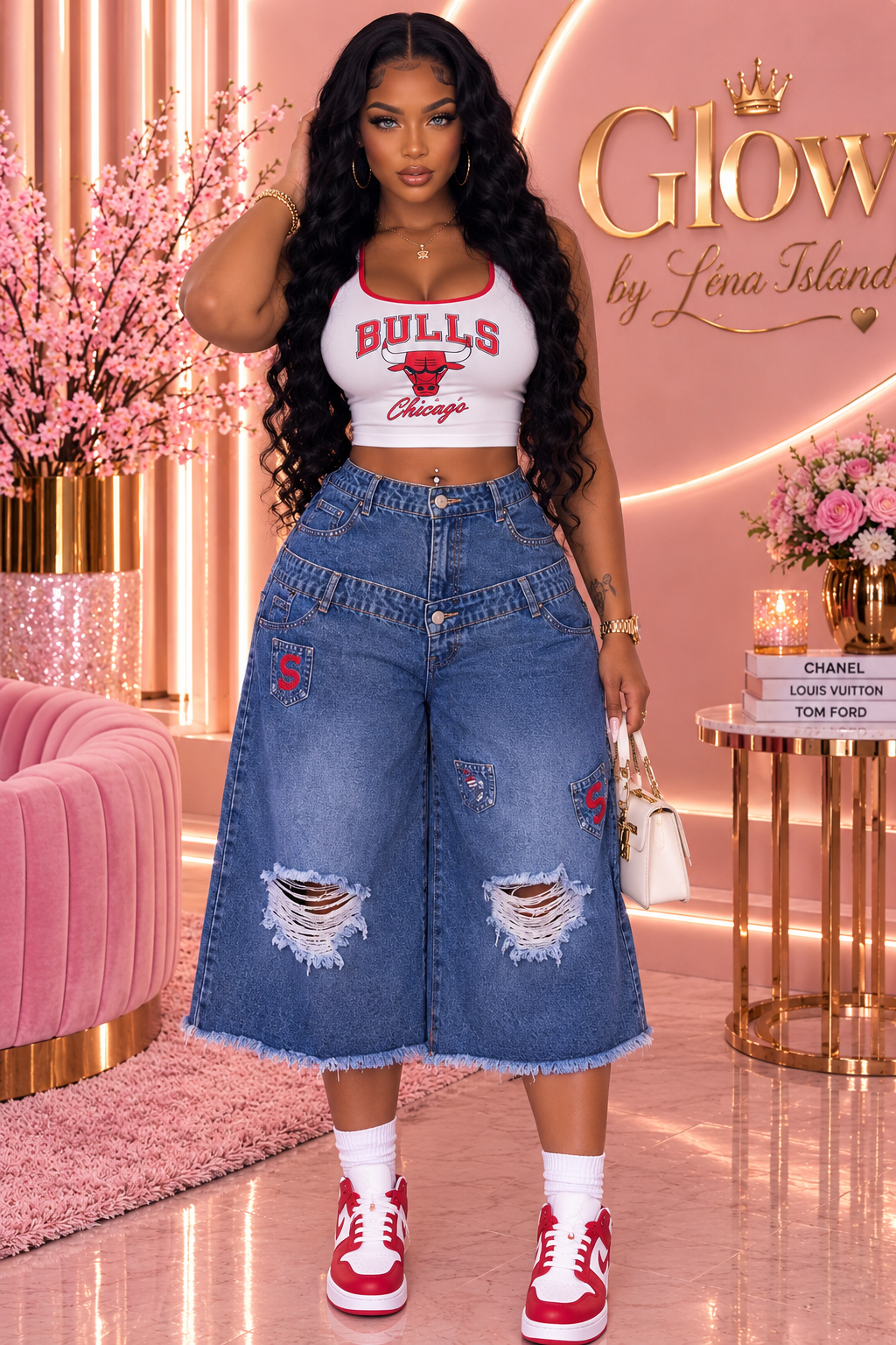 👖✨ Jupe-Short en Jean Effet Destroy – Taille Haute & Style Y2K 💙🔥