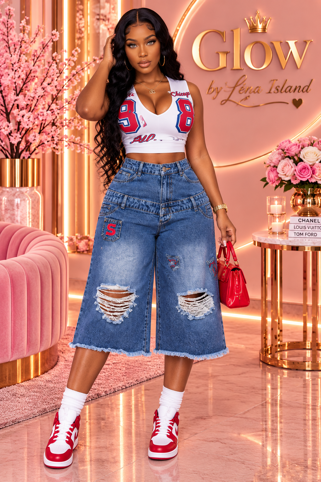 👖✨ Jupe-Short en Jean Effet Destroy – Taille Haute & Style Y2K 💙🔥