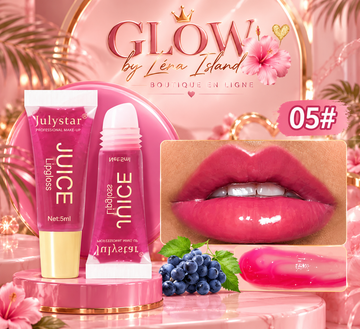 💋 Gloss à Lèvres Repulpant & Hydratant – Effet Brillant Fruité 🍓✨