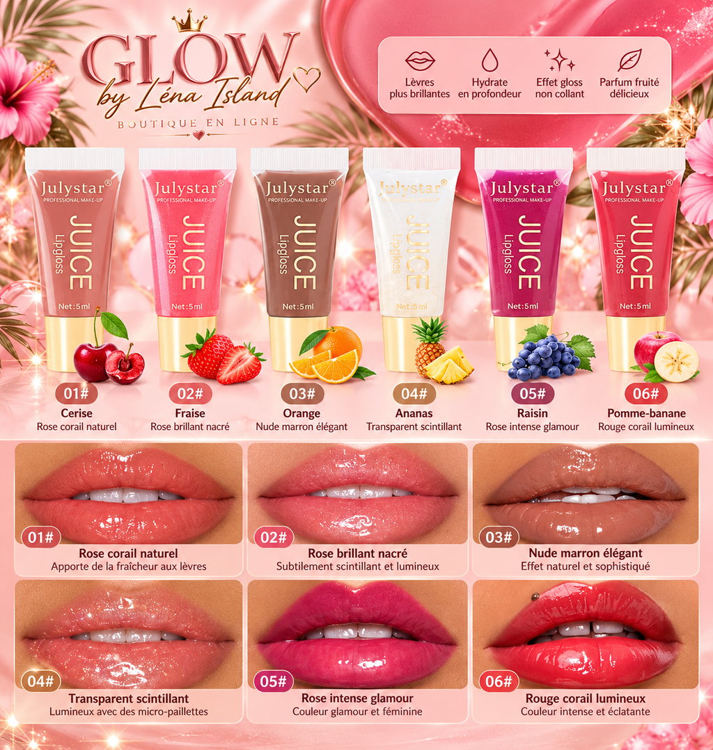 💋 Gloss à Lèvres Repulpant & Hydratant – Effet Brillant Fruité 🍓✨