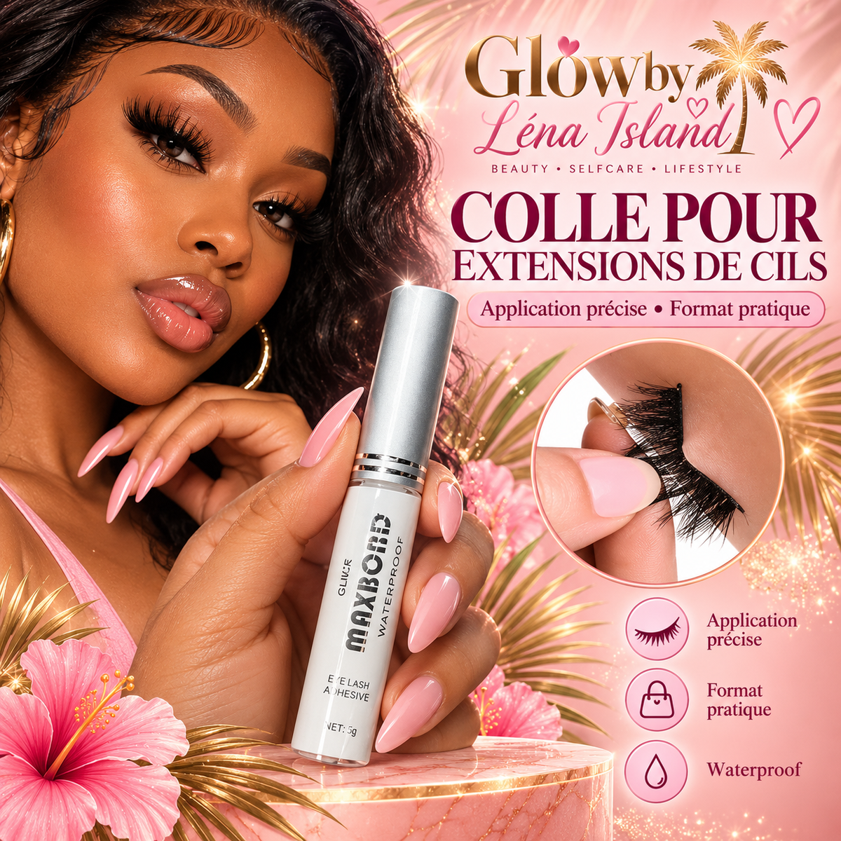 💖 Colle pour Faux Cils – Adhésif Beauté pour Extensions de Cils 👁️✨