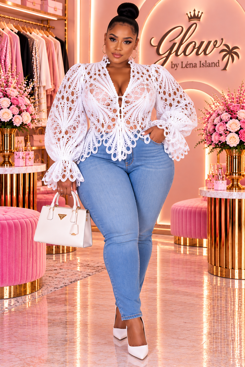 ✨ Chemisier en Dentelle Transparente Chic & Élégant 🌸