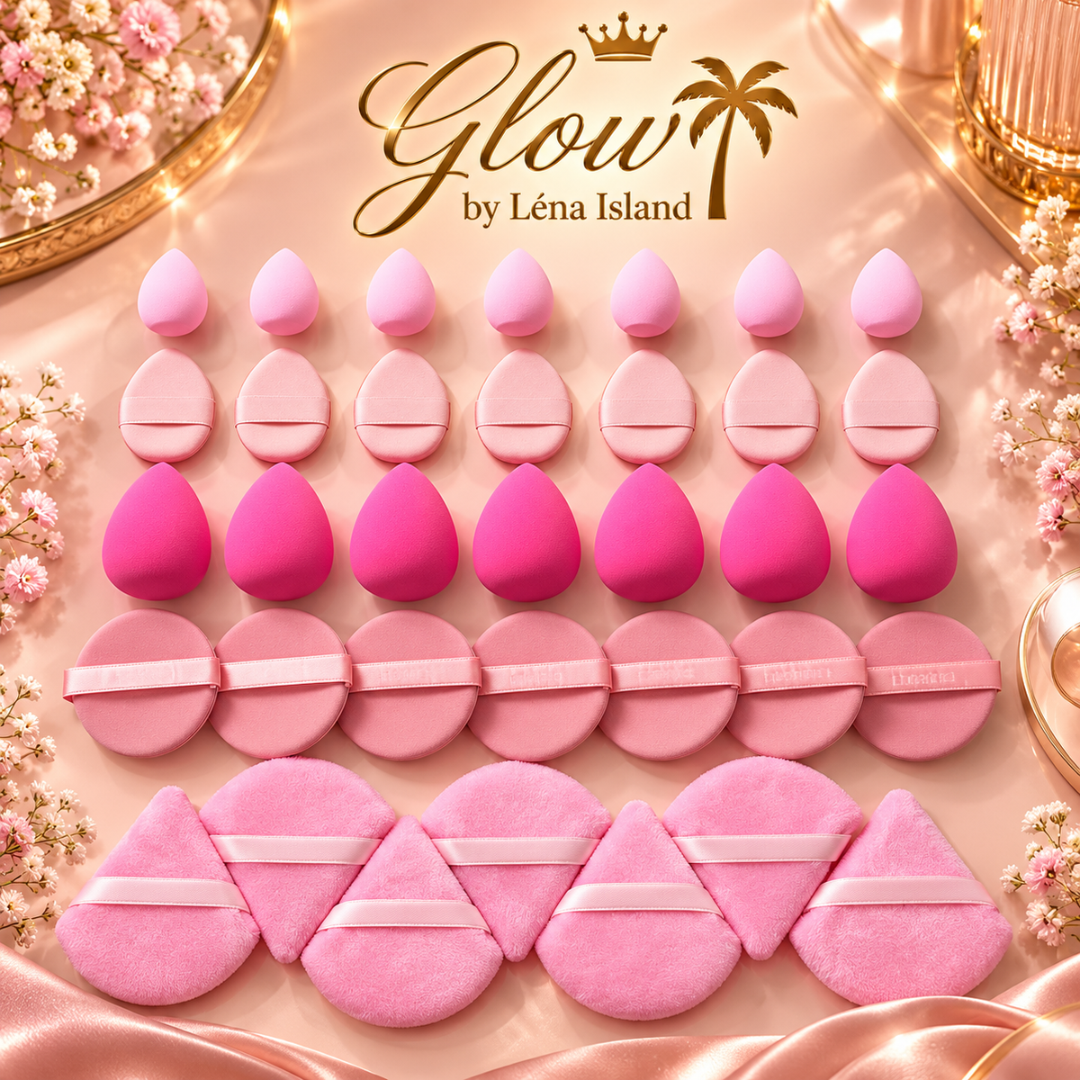 ✨ Lot de 35 Éponges à Maquillage Professionnelles 💖💄