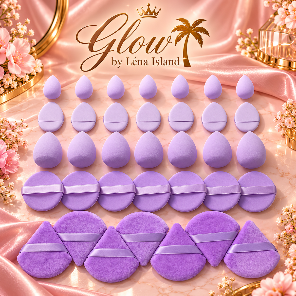 ✨ Lot de 35 Éponges à Maquillage Professionnelles 💖💄