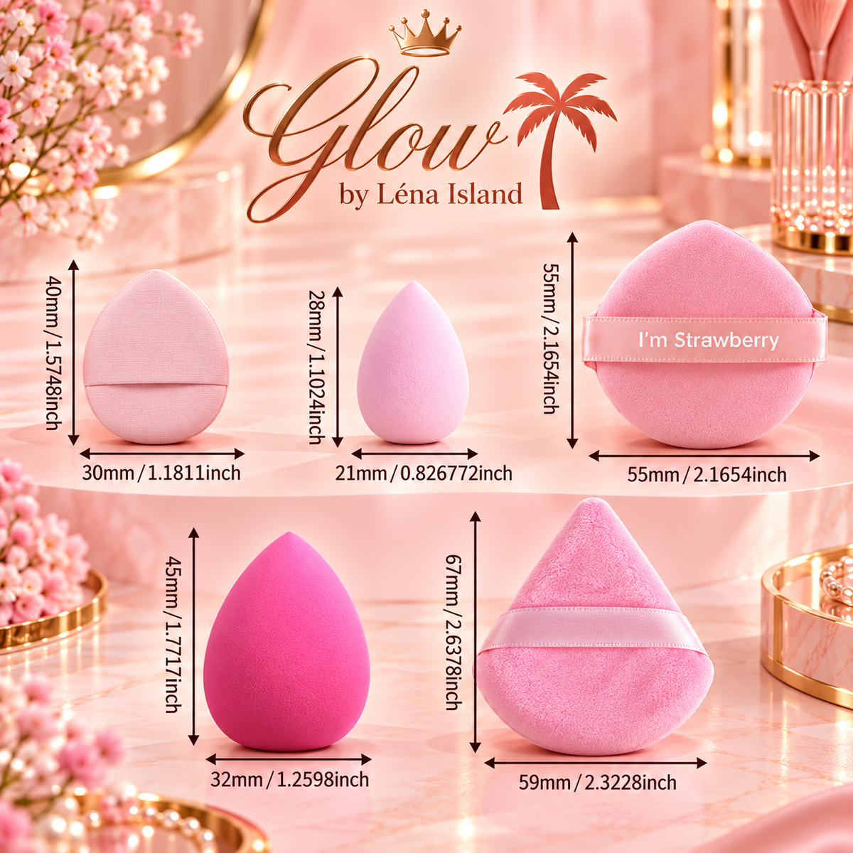 ✨ Lot de 35 Éponges à Maquillage Professionnelles 💖💄