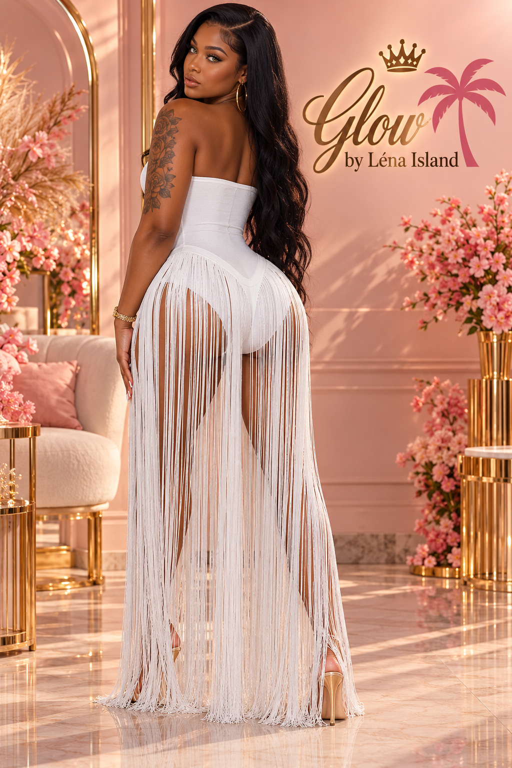 ❤️ Body Bustier Femme à Franges – Tenue de Soirée Glamour ✨