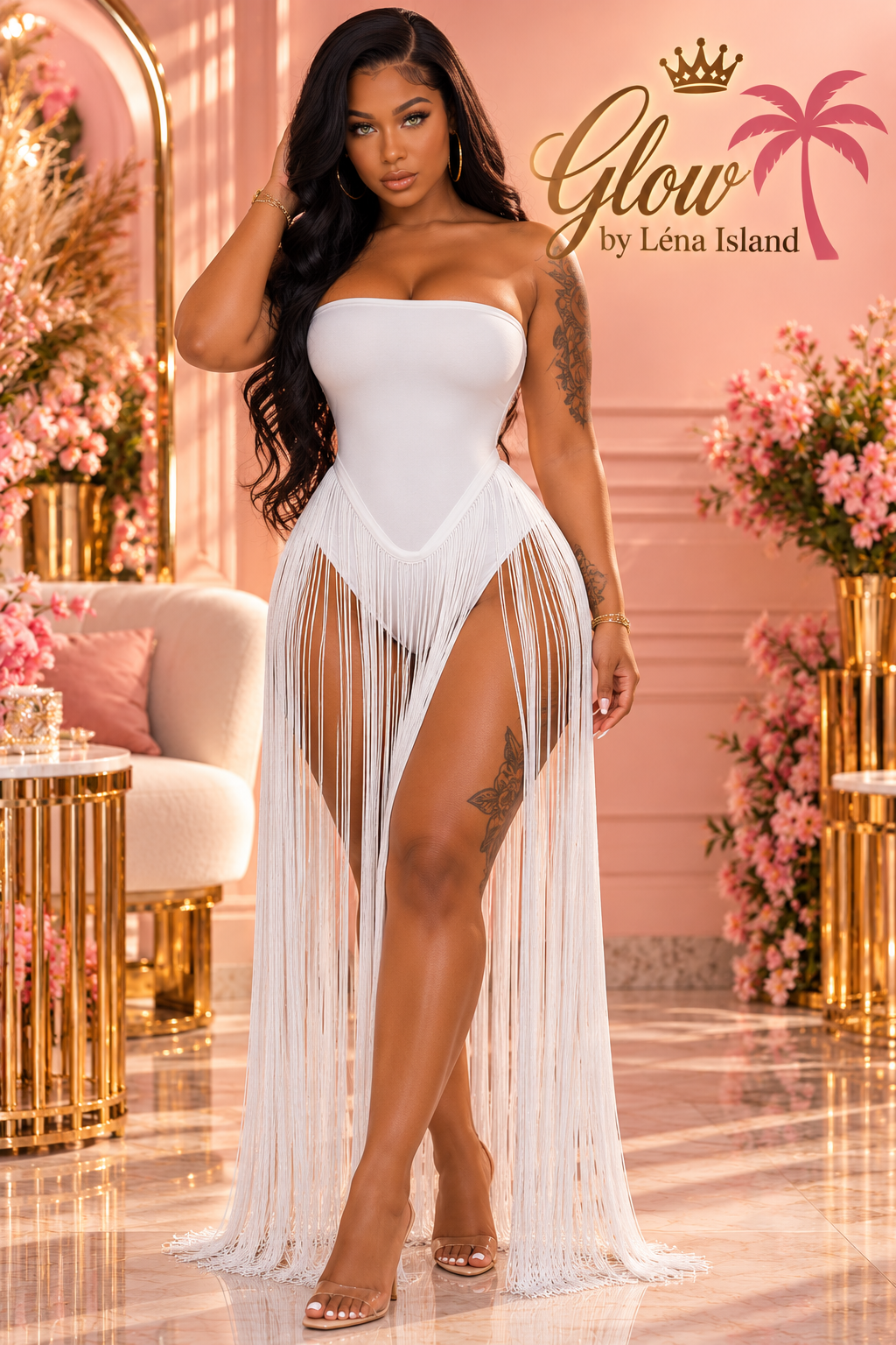 ❤️ Body Bustier Femme à Franges – Tenue de Soirée Glamour ✨